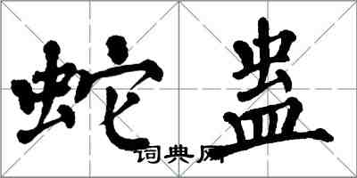 翁闓運蛇蠱楷書怎么寫