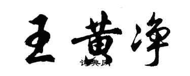 胡問遂王黃淨行書個性簽名怎么寫