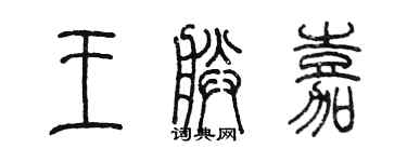 陳墨王朕嘉篆書個性簽名怎么寫