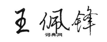 駱恆光王佩鋒行書個性簽名怎么寫