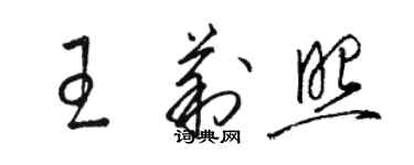 駱恆光王莉照草書個性簽名怎么寫