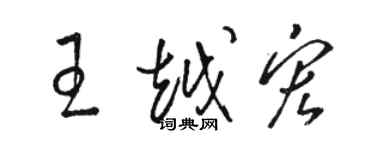 駱恆光王越宏草書個性簽名怎么寫