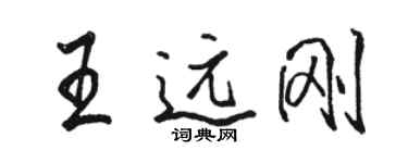 駱恆光王遠剛行書個性簽名怎么寫
