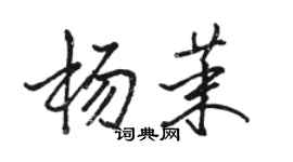 駱恆光楊茉行書個性簽名怎么寫