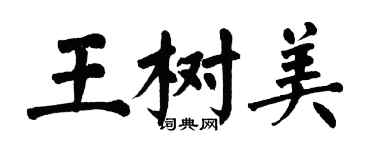 翁闓運王樹美楷書個性簽名怎么寫