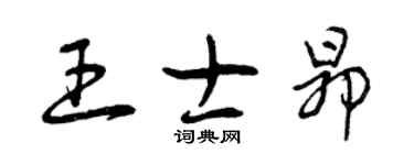 曾慶福王士昂草書個性簽名怎么寫