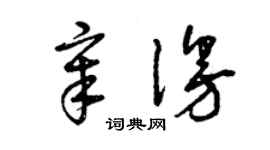 曾慶福章漫草書個性簽名怎么寫