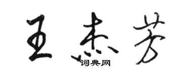 駱恆光王傑芳行書個性簽名怎么寫