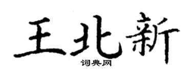 丁謙王北新楷書個性簽名怎么寫