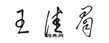 駱恆光王佳眉草書個性簽名怎么寫