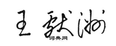 駱恆光王獻洲草書個性簽名怎么寫