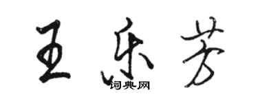 駱恆光王樂芳行書個性簽名怎么寫