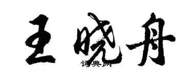 胡問遂王曉舟行書個性簽名怎么寫