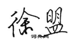 駱恆光徐盟行書個性簽名怎么寫