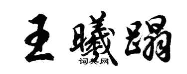 胡問遂王曦蹋行書個性簽名怎么寫