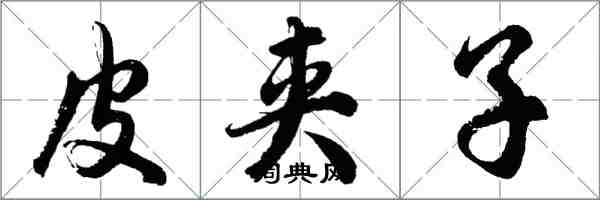 胡問遂皮夾子行書怎么寫