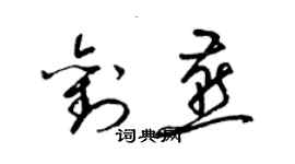 梁錦英劉燕草書個性簽名怎么寫