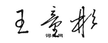 駱恆光王童彬草書個性簽名怎么寫