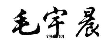胡問遂毛宇晨行書個性簽名怎么寫