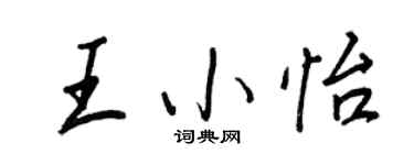王正良王小怡行書個性簽名怎么寫