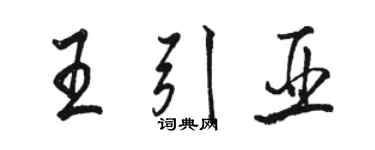 駱恆光王引亞行書個性簽名怎么寫