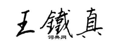 王正良王鐵真行書個性簽名怎么寫