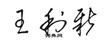 駱恆光王利新草書個性簽名怎么寫