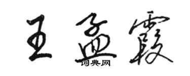 駱恆光王孟霞行書個性簽名怎么寫