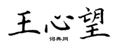 丁謙王心望楷書個性簽名怎么寫