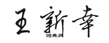 駱恆光王新幸行書個性簽名怎么寫