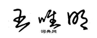 朱錫榮王唯明草書個性簽名怎么寫