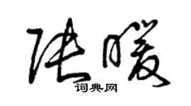 曾慶福張暖草書個性簽名怎么寫