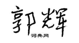 曾慶福郭輝行書個性簽名怎么寫