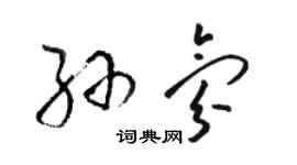 駱恆光孫氛草書個性簽名怎么寫