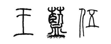 陳墨王藍伍篆書個性簽名怎么寫