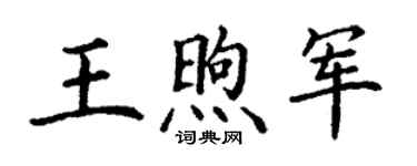 丁謙王煦軍楷書個性簽名怎么寫