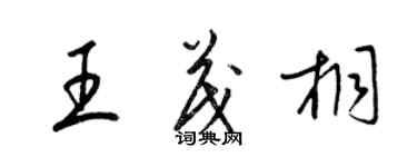 梁錦英王茂桐草書個性簽名怎么寫