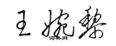 駱恆光王婉黎草書個性簽名怎么寫