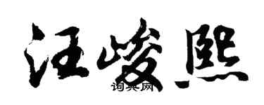 胡問遂汪峻熙行書個性簽名怎么寫