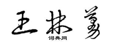 曾慶福王林蔓草書個性簽名怎么寫