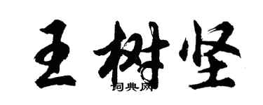 胡問遂王樹堅行書個性簽名怎么寫
