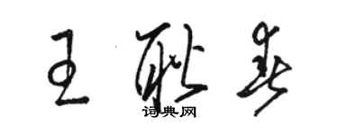 駱恆光王耿春草書個性簽名怎么寫