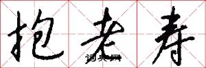 抱老壽怎么寫好看
