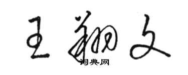 駱恆光王翔文草書個性簽名怎么寫