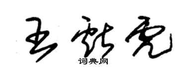 朱錫榮王獻虎草書個性簽名怎么寫