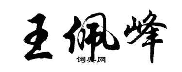 胡問遂王佩峰行書個性簽名怎么寫