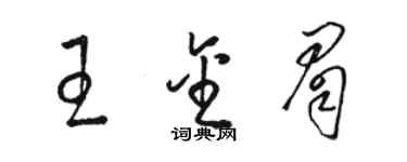 駱恆光王金眉草書個性簽名怎么寫