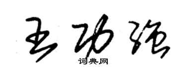 朱錫榮王功強草書個性簽名怎么寫