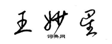 梁錦英王妙星草書個性簽名怎么寫