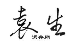 駱恆光袁生行書個性簽名怎么寫
